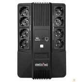 Импульс Импульс ИБП МАСТЕР 800 {800/480 ВА/Вт, LED, USB, RJ11/RJ45, CHRG USB, SCHUKOx8} {MT80107}