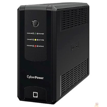 ИБП CyberPower UT1200EG ИБП {Line-Interactive, Tower, 1200VA/700W USB/RJ11/45/Dry Contact (4 EURO) NEW, 12В/5 Ач х 2}