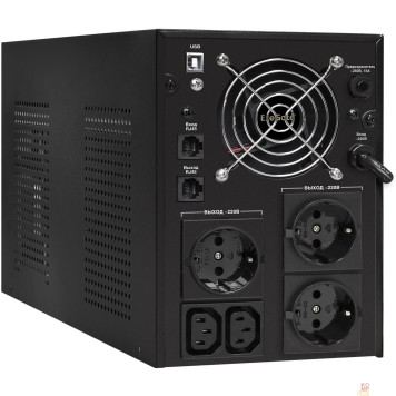 ИБП Exegate EX292614RUS ИБП ExeGate SpecialPro UNB-3000.LED.AVR.3SH.2C13.RJ.USB <3000VA/1800W,LED, AVR,3*Schuko+2*C13,RJ45/11,USB, металлический корпус, Black>-1