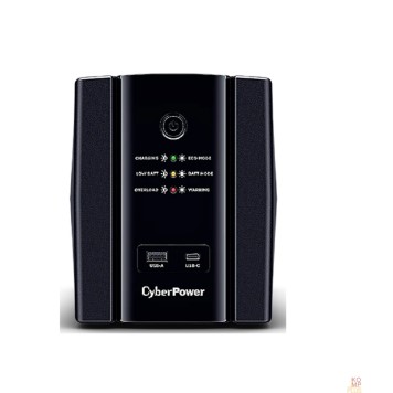 ИБП CyberPower UT1500EG ИБП {Line-Interactive, Tower, 1500VA/900W USB/RJ11/45/USB charger A/C (4 EURO) NEW, 12В/7 Ач х 2}-1