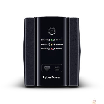 ИБП CyberPower UT2200EG ИБП {Line-Interactive, Tower, 2200VA/1320W USB/RJ11/45/USB charger A/C (4 EURO) NEW, 12В/9 Ач х 2}-1