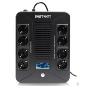 Смартватт SMARTWATT UPS SAFE PRO LCD 600 {линейно-интерактивный, 600/360 ВА/Вт, напольный/настенный, LCD дисплей, Shuko CEE7/4 - 8 шт. (4 шт. с резервным питанием, 4 шт. - сетевой фильтр} Смартватт SMARTWATT UPS SAFE PRO LCD 600 {линейно-интерактивный, 600/360 ВА/Вт, напольный/настенный, LCD дисплей, Shuko CEE7/4 - 8 шт. (4 шт. с резервным питанием, 4 шт. - сетевой фильтр}