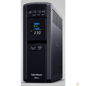 ИБП CyberPower CP1600EPFCLCD  ИБП {Line-Interactive, Tower, 1600VA/1000W USB/RS-232/RJ11/45/USB/SNMPslot  charger A/С (6 EURO) 12В/9 Ач х 2  NEW}