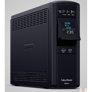 ИБП CyberPower CP1600EPFCLCD  ИБП {Line-Interactive, Tower, 1600VA/1000W USB/RS-232/RJ11/45/USB/SNMPslot  charger A/С (6 EURO) 12В/9 Ач х 2  NEW}-1