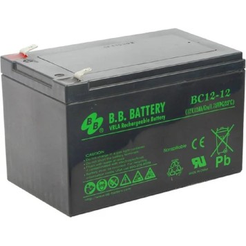батареи АКБ B.B. Battery BC 12-12 (12В 12Ач) ДхШхВ 151x98x98 мм, масса 3.35 кг, клеммы F2 -1