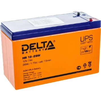 батареи Delta HR 12-28W (7 А\ч, 12В) свинцово- кислотный  аккумулятор  -1