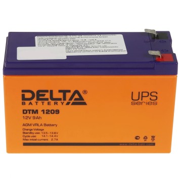 батареи Delta DTM 1209  (9 А\ч, 12В) свинцово- кислотный аккумулятор  -1
