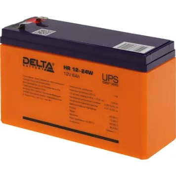 батареи Delta HR 12-24 W (6 А\ч, 12В) свинцово- кислотный  аккумулятор  -1
