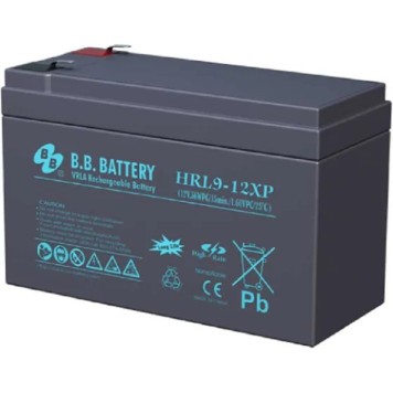 батареи АКБ B.B. Battery HRL 9-12XP (12В 9Ач) 218.3 Вт/блок, ДхШхВ 151x65x94 мм, масса 2.75 кг, клеммы F2-1