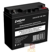батареи Exegate EP234540RUS Аккумуляторная батарея HR 12-18/EXG12180 (12V 18Ah, клеммы F3 (болт М5 с гайкой))