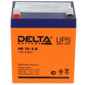 батареи Delta HR 12-5.8 (5.8 А\ч, 12В) свинцово- кислотный аккумулятор  -1