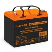 батареи Exegate EX285664RUS Аккумуляторная батарея ExeGate HRL 12-33 (12V 33Ah, под болт М6)