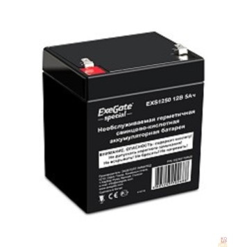 батареи Exegate ES255175RUS Аккумуляторная батарея DTM 1205/EXS1250 (12V 5Ah, клеммы F1)