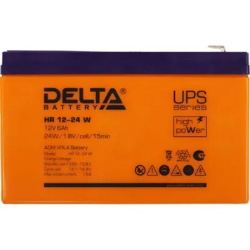 батареи Delta HR 12-24 W (6 А\ч, 12В) свинцово- кислотный  аккумулятор  -2