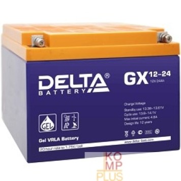батареи Delta GX 12-24 (24 А\ч, 12В) свинцово- кислотный аккумулятор  