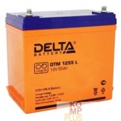 батареи Delta DTM 1255 L (55 А\ч, 12В) свинцово- кислотный аккумулятор  