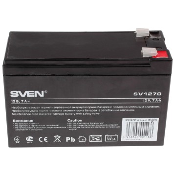 батареи Sven SV1270 (12V 7Ah) батарея аккумуляторная каждая батарейка в отдельном прозрачном пакете-1