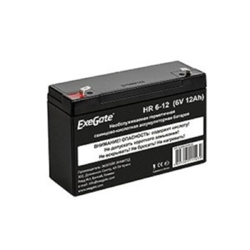 батареи Exegate EX282955RUS Аккумуляторная батарея HR 6-12 (6V 12Ah, клеммы F1)