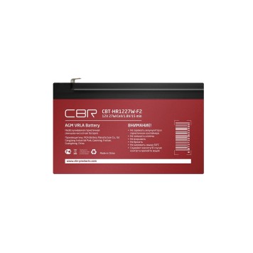 батареи CBR Аккумуляторная VRLA батарея CBT-HR1227W-F2 (12В 7.5Ач), клеммы F2-1
