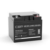 батареи CBR Аккумуляторная VRLA батарея CBT-GPL-12400 (12В 40Ач), клеммы L1 (болт М5 с гайкой)
