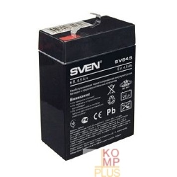 батареи Sven SV 645 (6V 4.5Ah) батарея аккумуляторная