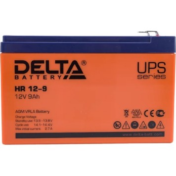 батареи Delta HR 12-9 (9 А\ч, 12В) свинцово- кислотный  аккумулятор-2