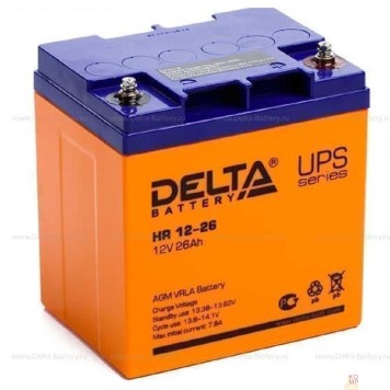 батареи Delta HR 12-26  (12B, 26 А\ч) свинцово- кислотный аккумулятор  