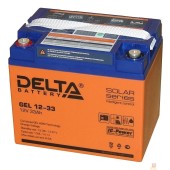 батареи Delta GEL 12-33 (33 А\ч, 12В) свинцово- кислотный аккумулятор  