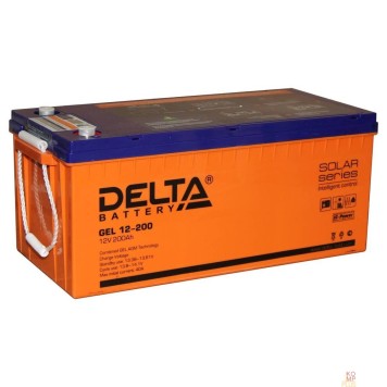 батареи Delta GEL 12-200 (200 А\ч, 12В) свинцово- кислотный аккумулятор  