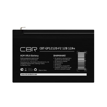 батареи CBR Аккумуляторная VRLA батарея CBT-GP12120-F2 (12В 12Ач), клеммы F2