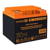 батареи Exegate EX285666RUS Аккумуляторная батарея ExeGate HRL 12-45 (12V 45Ah, под болт М6)