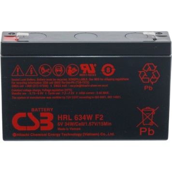 батареи CSB Батарея HRL634W (6V, 9Ah) клеммы F2(FR)-2