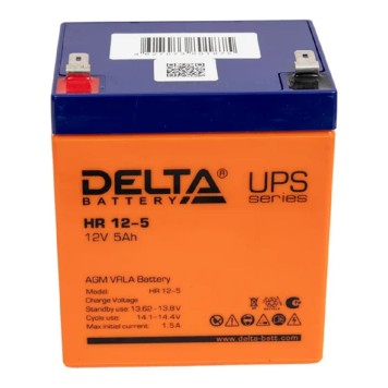 батареи Delta HR 12-5 (5 А\ч, 12В) свинцово- кислотный аккумулятор  -2