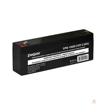 батареи Exegate EX282957RUS Аккумуляторная батарея DTM 12022 (12V 2.2Ah, клеммы F1)
