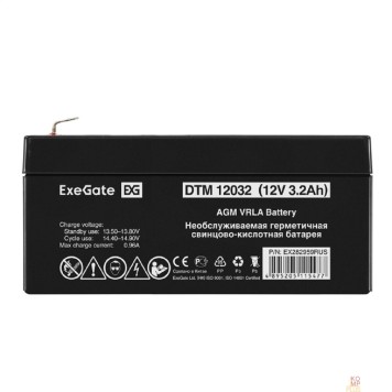 батареи Exegate EX282959RUS Аккумуляторная батарея DTM 12032 (12V 3.2Ah, клеммы F1)-1