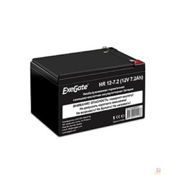 батареи Exegate EX282965RUS Аккумуляторная батарея HR 12-7.2 (12V 7.2Ah 1227W, клеммы F2)