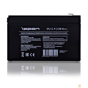 батареи Ippon Батарея IPL12-9 12V/9AH {1361421}-1