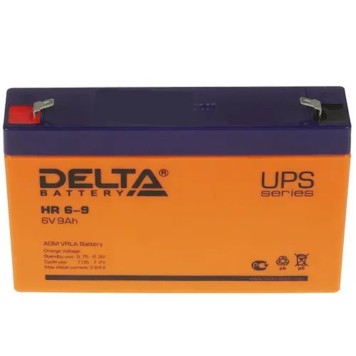 батареи Delta HR 6-9 (9 А\ч, 6В) свинцово- кислотный аккумулятор -1
