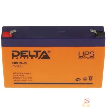 батареи Delta HR 6-9 (9 А\ч, 6В) свинцово- кислотный аккумулятор -1
