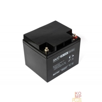 Скат  БАСТИОН SKAT SB 1240 АКБ свинцово-кислотная тип AGM 12V 40Ач I зар.12А клеммы под болт М6,  гарантия - 18 месяцев (2538)