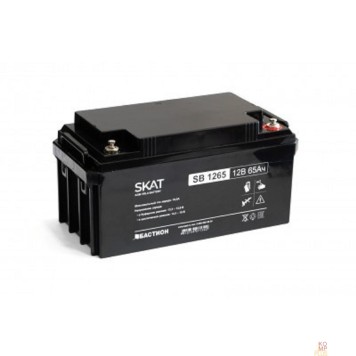 Скат  БАСТИОН SKAT SB 1265 АКБ свинцово-кислотная тип AGM 12V 65Ач I зар.19,5А клеммы под болт М6, гарантия - 18 месяцев (2541)