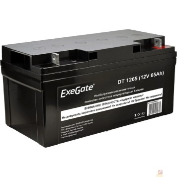 батареи Exegate EX282980RUS Аккумуляторная батарея ExeGate DT 1265 (12V 65Ah, под болт М6)