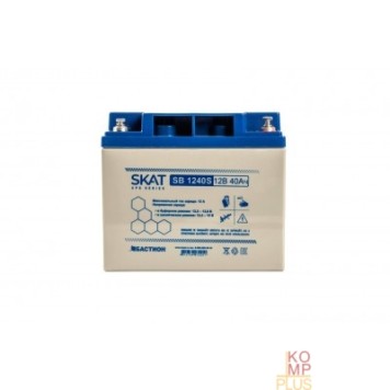 Скат  БАСТИОН SKAT SB 1240S АКБ свинцово-кислотная тип AGM 12V 40Ач I зар.12.6А, клеммы под болт М6, гарантия - 18 мес (8971)-1