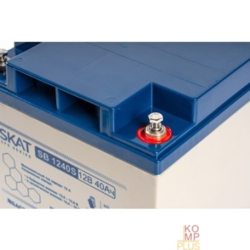 Скат  БАСТИОН SKAT SB 1240S АКБ свинцово-кислотная тип AGM 12V 40Ач I зар.12.6А, клеммы под болт М6, гарантия - 18 мес (8971)-2