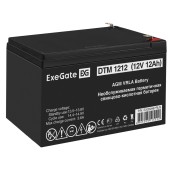 батареи Exegate EX282967RUS Аккумуляторная батарея DTM 1212 (12V 12Ah, клеммы F2)