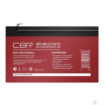 батареи CBR Аккумуляторная VRLA батарея CBT-HR1227W-F2 (12В 7.5Ач), клеммы F2-1