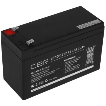 батареи CBR Аккумуляторная VRLA батарея CBT-GP1272-F2 (12В 7.2Ач), клеммы F2-2