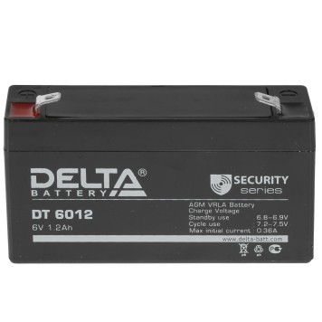 батареи Delta DT 6012 (1,2 А\ч, 6В) свинцово- кислотный аккумулятор  -1