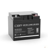 батареи CBR Аккумуляторная VRLA батарея CBT-GPL-12400 (12В 40Ач), клеммы L1 (болт М5 с гайкой)