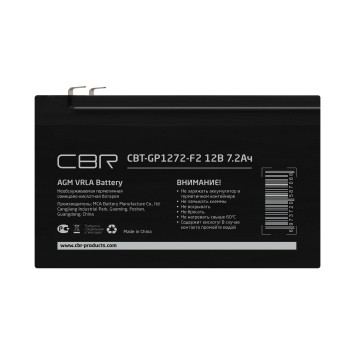 батареи CBR Аккумуляторная VRLA батарея CBT-GP1272-F2 (12В 7.2Ач), клеммы F2